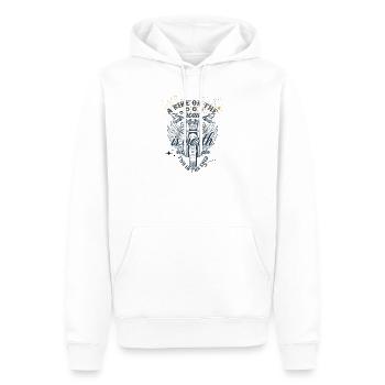 Moto ailée sur route libre - Sweat à capuche Premium bio Homme - blanc - Devant - Nico (187cm)