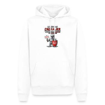 Le jeu du chevalier - Sweat à capuche Premium bio Homme - blanc - Devant - Nico (187cm)