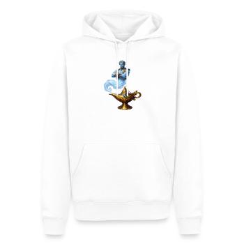 Génie bleu de Golden Lamp - Sweat à capuche Premium bio Homme - blanc - Devant - Nico (187cm)