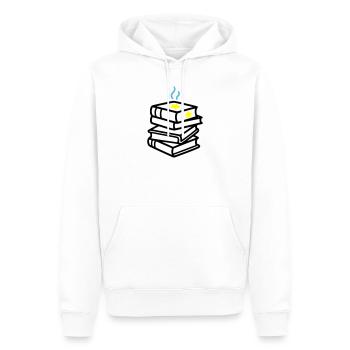 Bücherstapel Stern Fantasy Lesen Buchclub - Männer Premium Bio Hoodie - Weiß - Vorne - Nico (187cm)