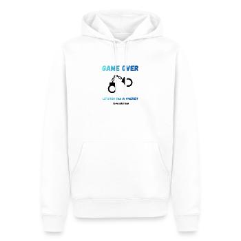 Team Bräutigam-JGA Männer Shirt - Männer Premium Bio Hoodie - Weiß - Vorne - Nico (187cm)