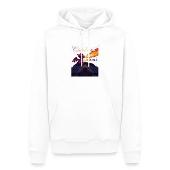 Dragon mignon et mortel - Sweat à capuche Premium bio Homme - blanc - Devant - Nico (187cm)