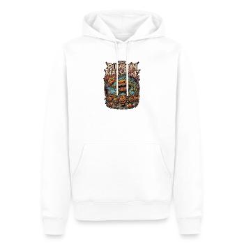 Heavy Metal Pumpkin Massacre - Männer Premium Bio Hoodie - Weiß - Vorne - Nico (187cm)