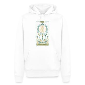 Spirituality Lotus Flower Spiritually Protected - Men’s Premium Organic Hoodie - white - Front - Nico (187cm)