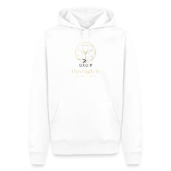 Wuchs durch es – Zitat zum motivierenden Wachstum - Männer Premium Bio Hoodie - Weiß - Vorne - Nico (187cm)