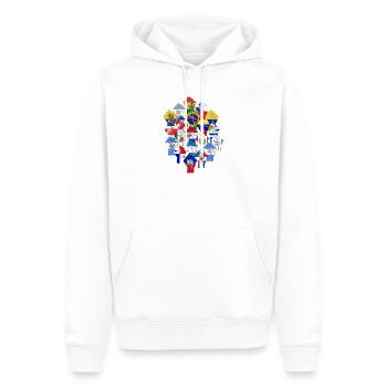Lateinamerikanischer Widerstand - Männer Premium Bio Hoodie - Weiß - Vorne - Nico (187cm)