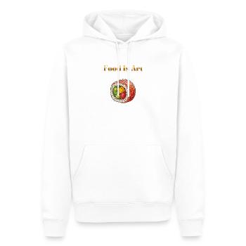 Food Is Art ... California Roll - Men’s Premium Organic Hoodie - white - Front - Nico (187cm)