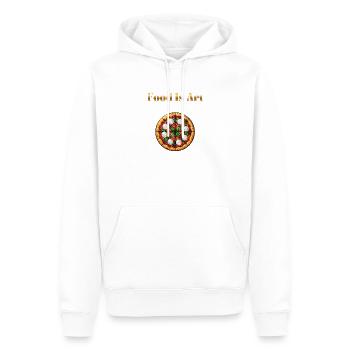 La nourriture est de l’art ... Pizza Margherita - Sweat à capuche Premium bio Homme - blanc - Devant - Nico (187cm)