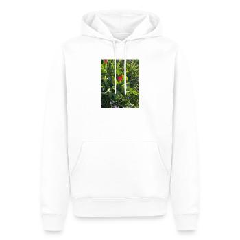 Tulips in the spring garden - Men’s Premium Organic Hoodie - white - Front - Nico (187cm)