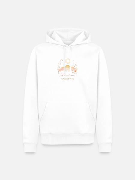 Ich vertraue meinem Weg - Männer Premium Bio Hoodie - Weiß