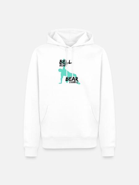 Türkis Turkish Getup Silhouette - Männer Premium Bio Hoodie - Weiß