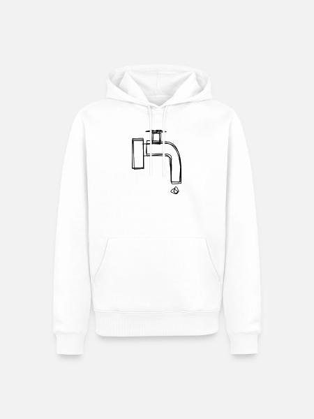 Zapfhahn handgezeichnet - Männer Premium Bio Hoodie - Weiß