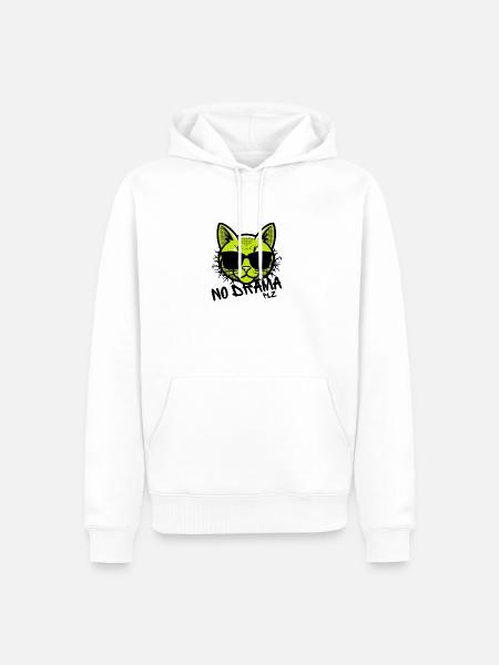 Coole Katze - Männer Premium Bio Hoodie - Weiß