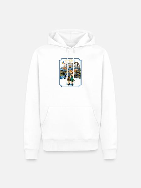 Volksfest Jahrmarkt Rummelplatz Partnerlook - Männer Premium Bio Hoodie - Weiß