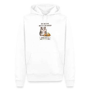 Hamster Hunger: Viel Essen, Noch Mehr Futter - Männer Premium Bio Hoodie - Weiß - Vorne - Nico (187cm)