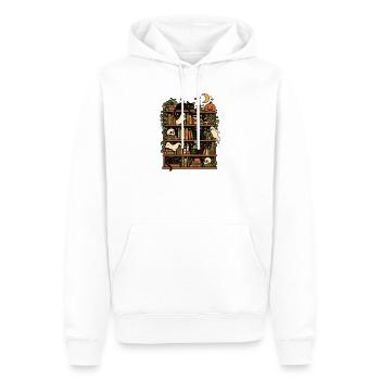 Spuk im Bücherregal - Männer Premium Bio Hoodie - Weiß - Vorne - Nico (187cm)
