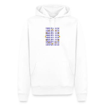 EU Flag European Union - Männer Premium Bio Hoodie - Weiß - Vorne - Nico (187cm)