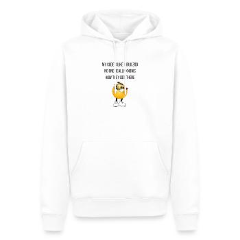 Mein Code ist wie ein Insektenzoo - Männer Premium Bio Hoodie - Weiß - Vorne - Nico (187cm)