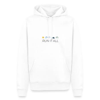 Laufsport Marathon Halbmarathon Joggen Läufer - Männer Premium Bio Hoodie - Weiß - Vorne - Nico (187cm)
