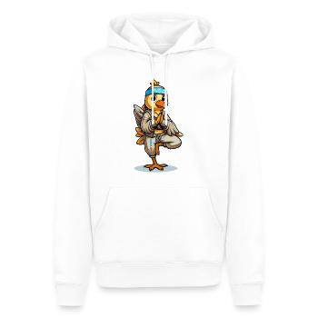 I LOVE YOGA 2 - Männer Premium Bio Hoodie - Weiß - Vorne - Nico (187cm)