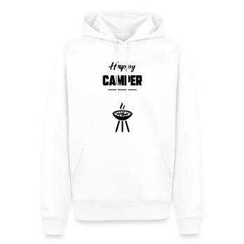 Happy camper - Sweat à capuche Premium bio Homme - blanc - Devant - Nico (187cm)