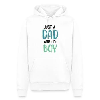 Father & Son | Parents gifts | Gifts Children - Men’s Premium Organic Hoodie - white - Front - Nico (187cm)