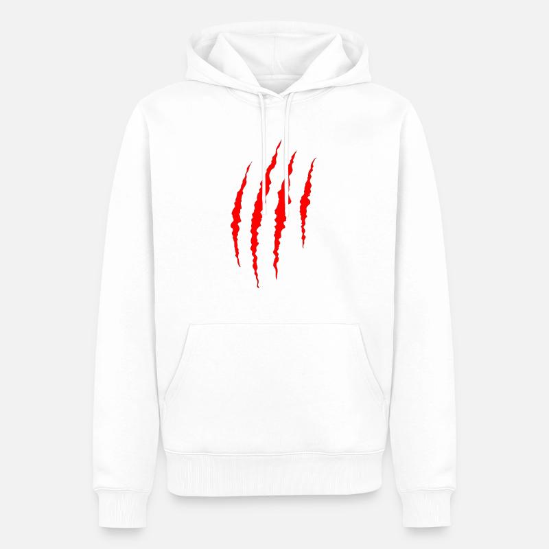 Scratch - Men’s Premium Organic Hoodie - white