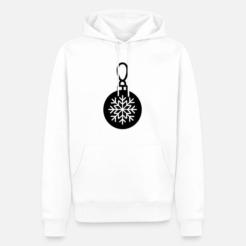 Weihnachtskugel - Männer Premium Bio Hoodie - Weiß