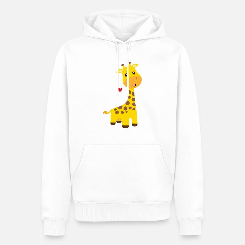 Girafe - Sweat à capuche Premium bio Homme - blanc