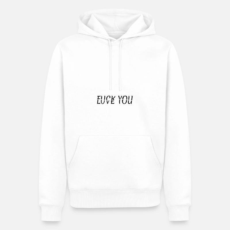 Beziehungs Glück oder Stress - Männer Premium Bio Hoodie - Weiß