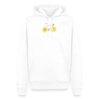 Vélo de course avec des roues à fruits - Sweat à capuche Premium bio Homme - blanc - Devant - Nico (187cm)