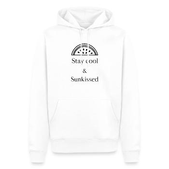 Restez cool et ensoleillé Chemise - Sweat à capuche Premium bio Homme - blanc - Devant - Nico (187cm)