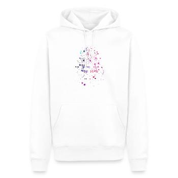 sterne,weisse sterne, you are my star, stern,bunt - Männer Premium Bio Hoodie - Weiß - Vorne - Nico (187cm)