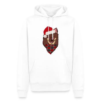 Chapeau de Noël Chihuahua Santa - Sweat à capuche Premium bio Homme - blanc - Devant - Nico (187cm)
