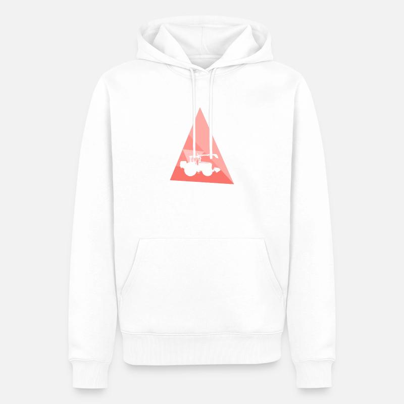 Moissonneuse-batteuse Bauer - Sweat à capuche Premium bio Homme - blanc