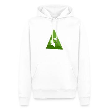 Tête de poisson Koi - Sweat à capuche Premium bio Homme - blanc - Devant - Nico (187cm)