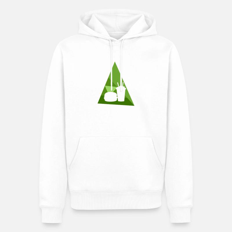 Collation de hamburger - Sweat à capuche Premium bio Homme - blanc