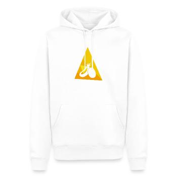 Végétalien Végétalien sain - Sweat à capuche Premium bio Homme - blanc - Devant - Nico (187cm)