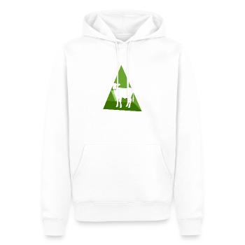Viande végétalienne Bien-être animal - Sweat à capuche Premium bio Homme - blanc - Devant - Nico (187cm)