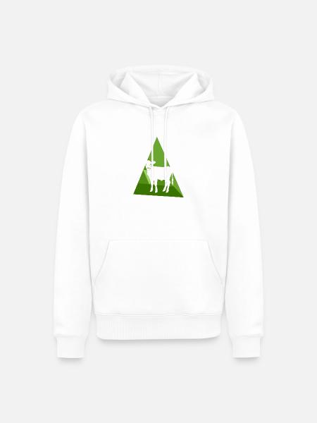 Vegan Fleisch Tierschutz - Männer Premium Bio Hoodie - Weiß