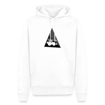 Ferme fermière - Sweat à capuche Premium bio Homme - blanc - Devant - Nico (187cm)