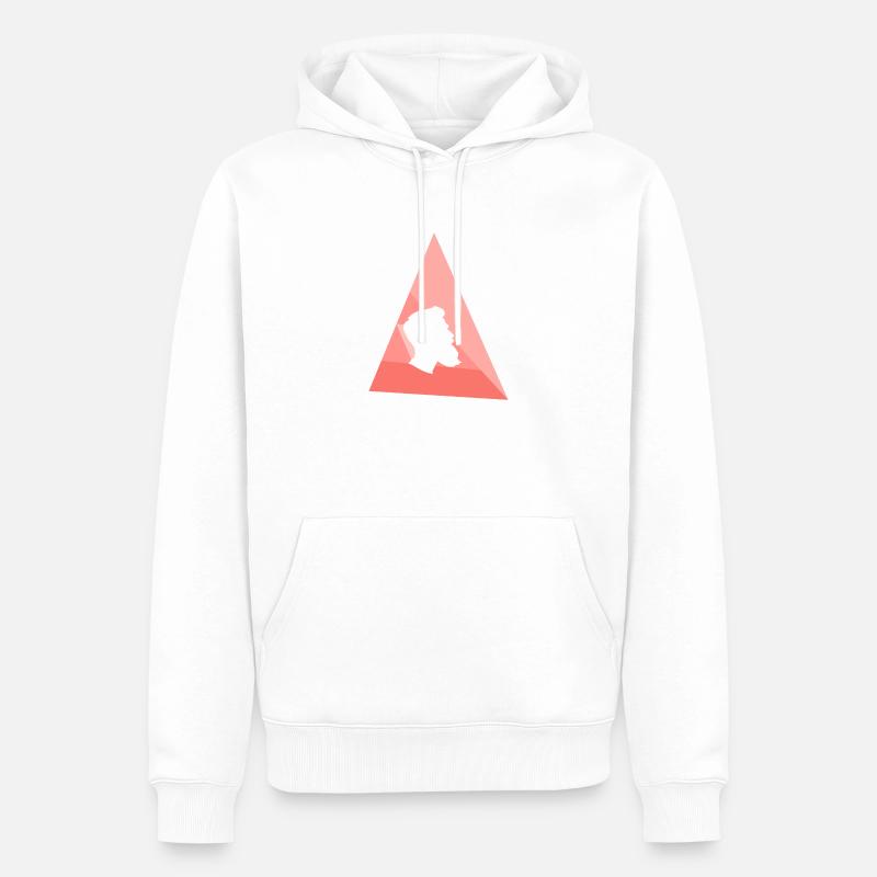 Gesichtsbehaarung Bart Schnurrbart - Männer Premium Bio Hoodie - Weiß