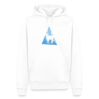 Vegan Bio Veganer - Männer Premium Bio Hoodie - Weiß - Vorne - Nico (187cm)