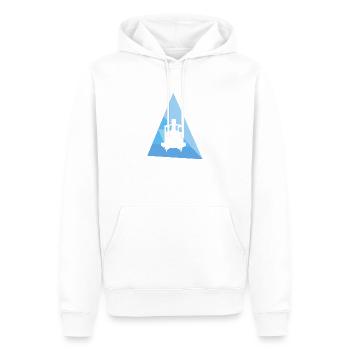 Railway locomotive railway line - Men’s Premium Organic Hoodie - white - Front - Nico (187cm)
