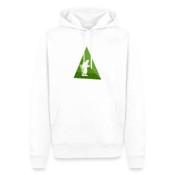 Pompier volontaire - Sweat à capuche Premium bio Homme - blanc - Devant - Nico (187cm)