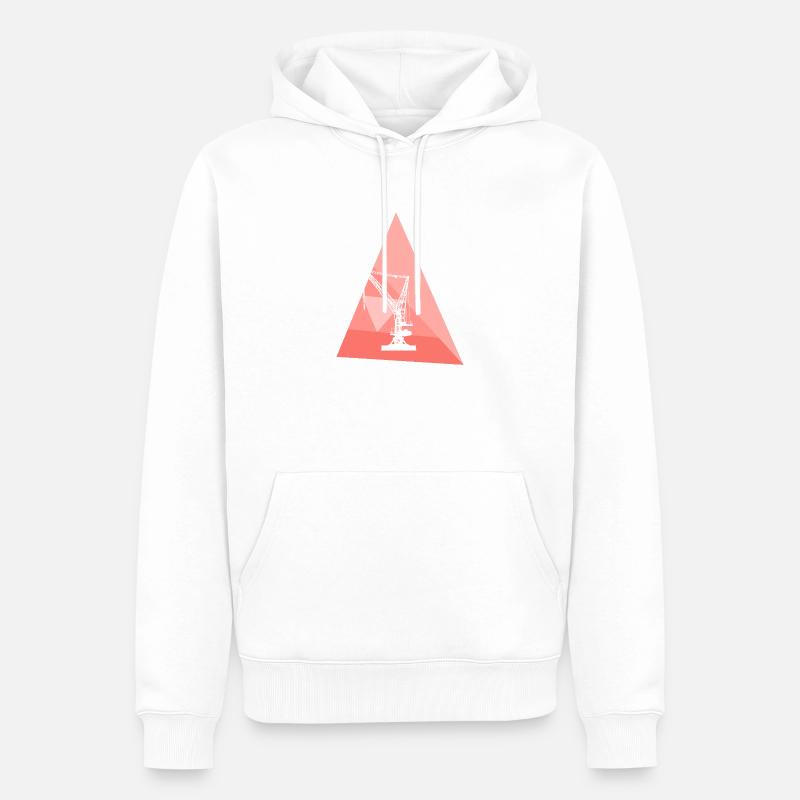 Crane driver construction site builder - Men’s Premium Organic Hoodie - white