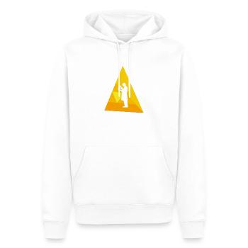 Chimiste Molécule Nerd - Sweat à capuche Premium bio Homme - blanc - Devant - Nico (187cm)