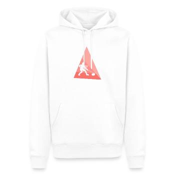 Pierre de curling Fer à friser - Sweat à capuche Premium bio Homme - blanc - Devant - Nico (187cm)