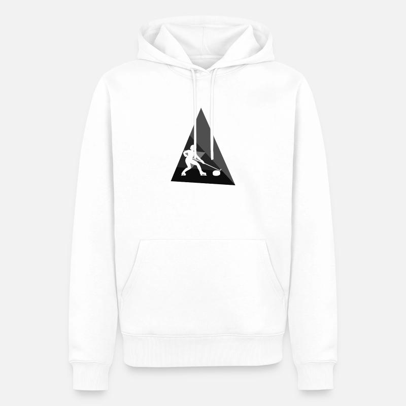 Curling Équipe de curling - Sweat à capuche Premium bio Homme - blanc