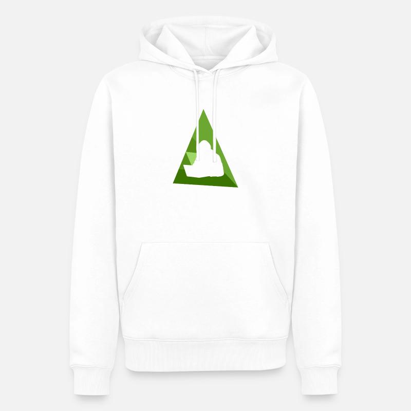 Hacker Hacken - Männer Premium Bio Hoodie - Weiß